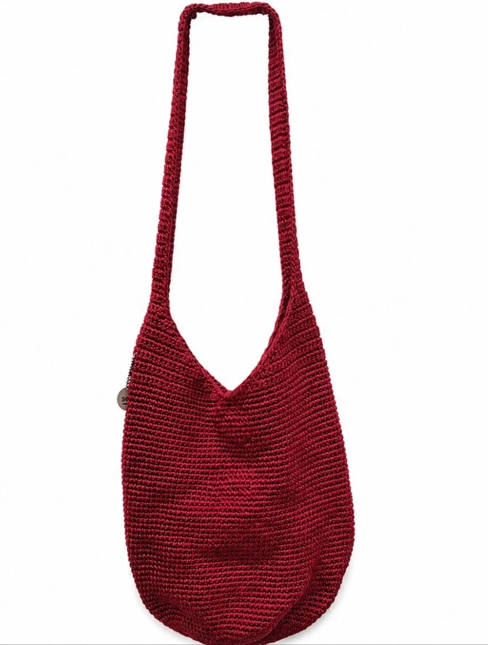 The Sak Red Handwoven Shoulder Bag